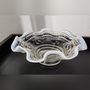 Vintage Jefferson Glass ASTRO Pattern Ruffled Bowl 1900-1910